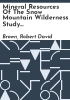 Mineral_resources_of_the_Snow_Mountain_Wilderness_Study_Area__California